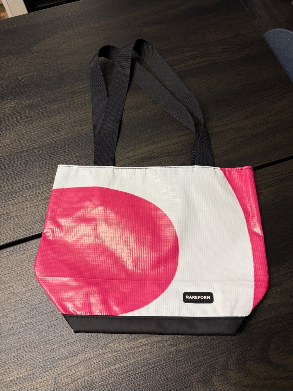 RAREFORM Mini Blake Tote Bag Recycled Billboard Pink White Unique Like New